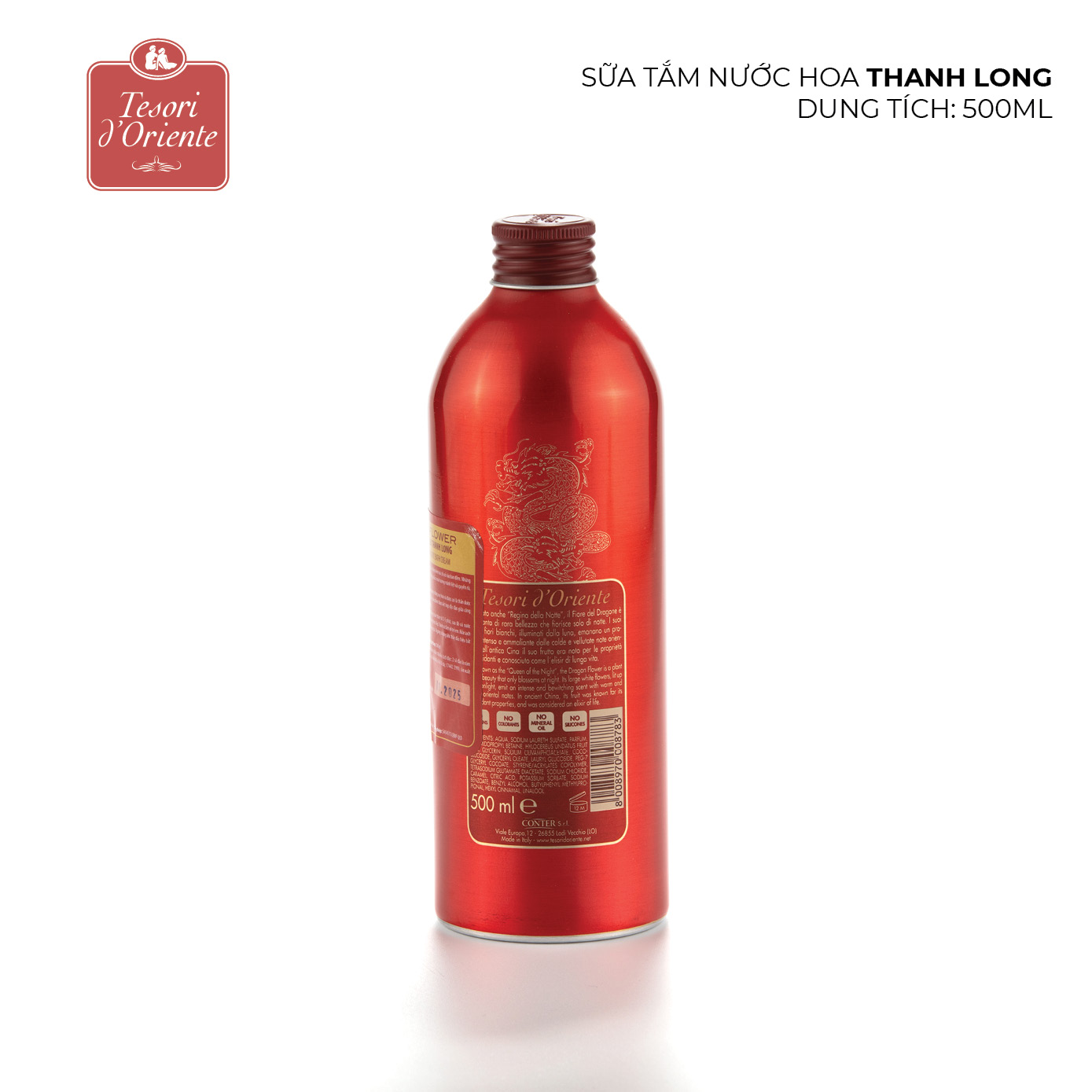 Sữa tắm nước hoa Ý Tesori d'Oriente Hoa Thanh Long 500ml