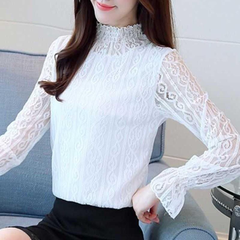 ÁO SƠ MI REN NỮ CỔ CAO SANG CHẢNH