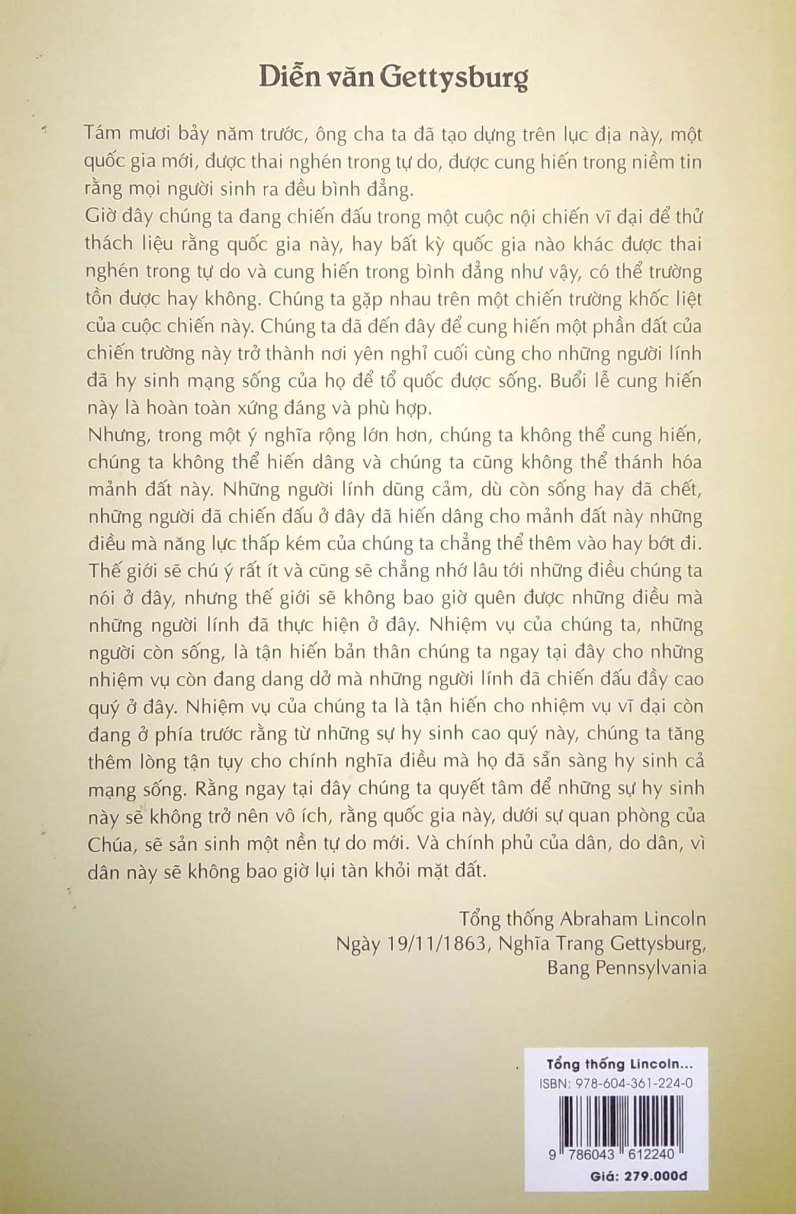 Tổng Thống Lincoln Và Những Điều Bạn Chưa Biết (Song Ngữ Anh Việt) - Dale Carnegie - Trần Vũ Đức dịch - (bìa mềm)