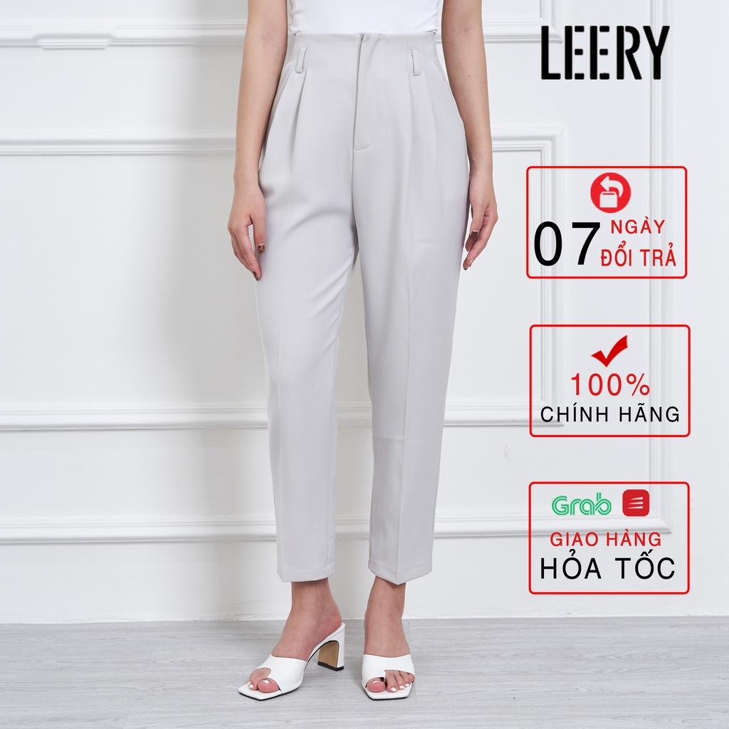 Quần baggy vải cạp cao, thời trang công sở thiết kế QD01