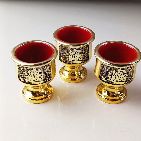Chum nước,Ly nước Đồng Lộc Phát chân cao bàn thờ