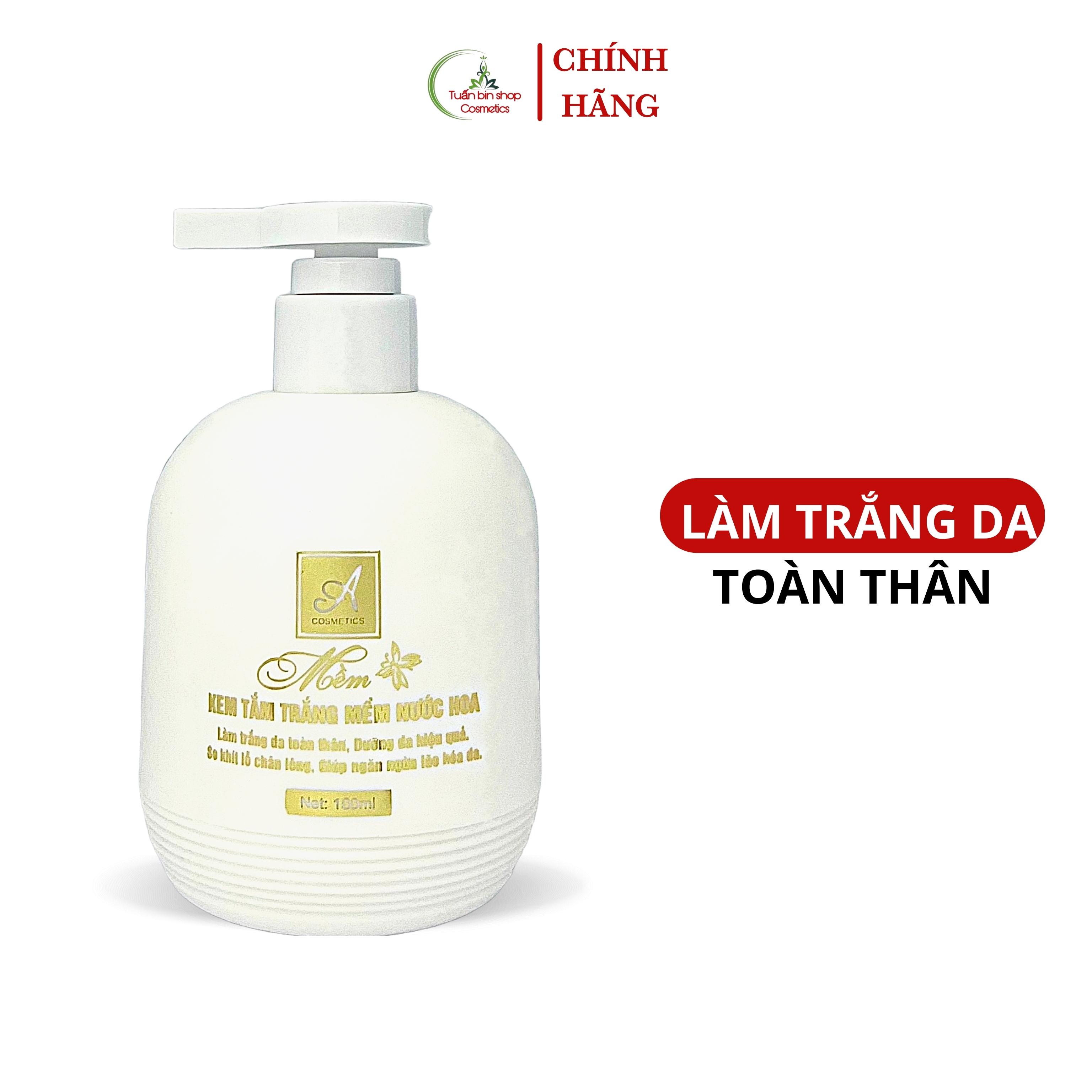 Kem tắm trắng toàn thân Acosmetics, ủ trắng body, hương nước hoa 100ml