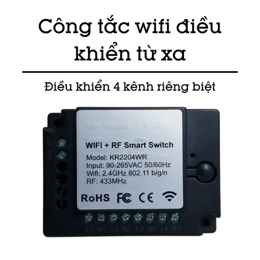 Hộp công tắc wifi 4 kênh Homematic KR2204WR