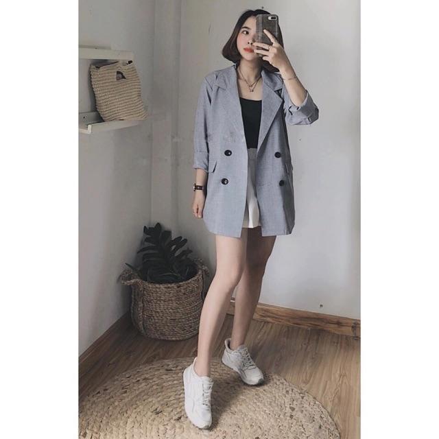 Áo blazer nắp túi