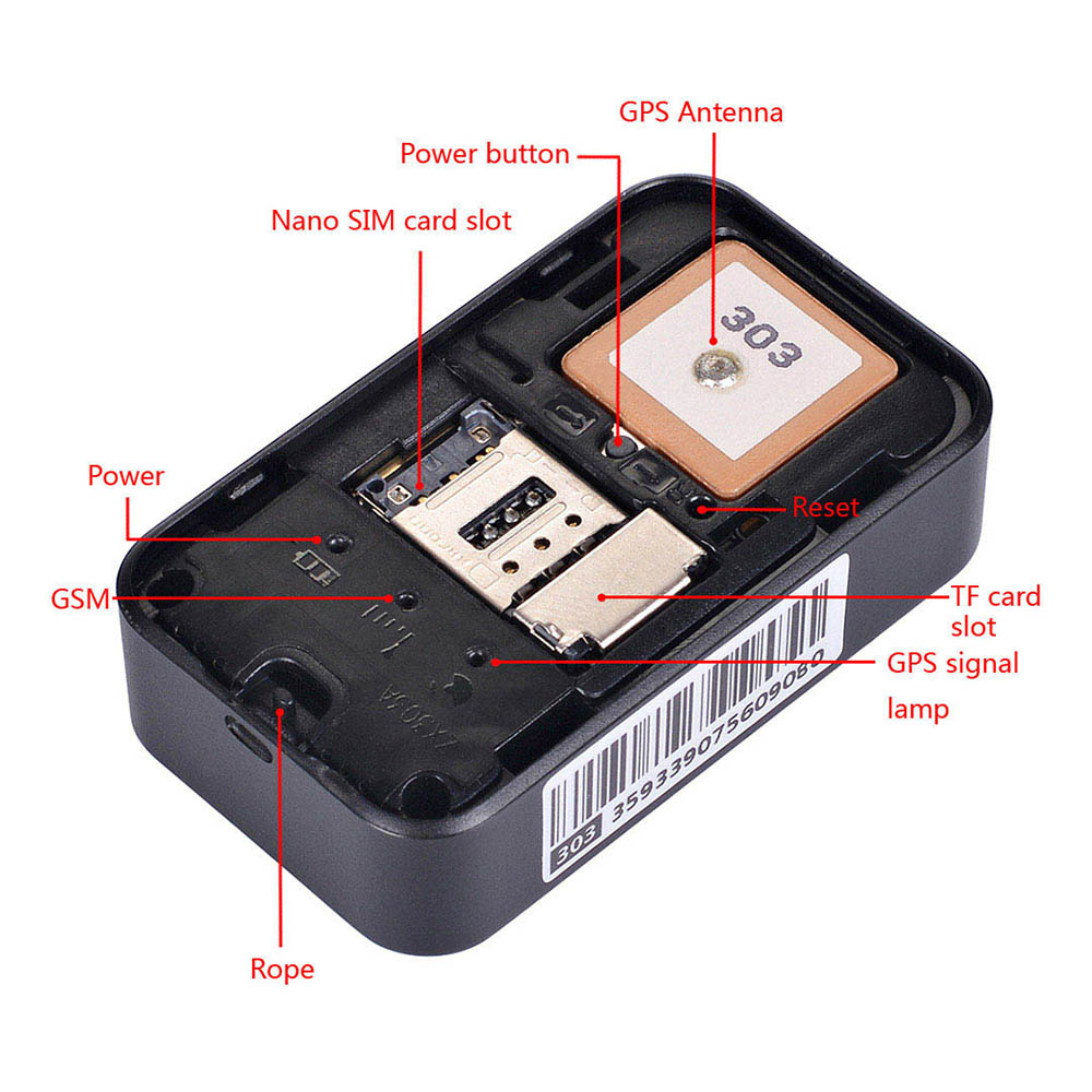 Máy theo dõi GPS mini có dây đeo Tích hợp còi, báo rung, báo điện yếu Model: P03