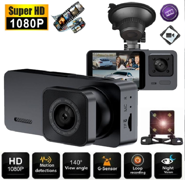 Camera Hành Trình Xe Hơi 1080P 3 Mắt S10 không wifi và 3 mắt plus có wifi