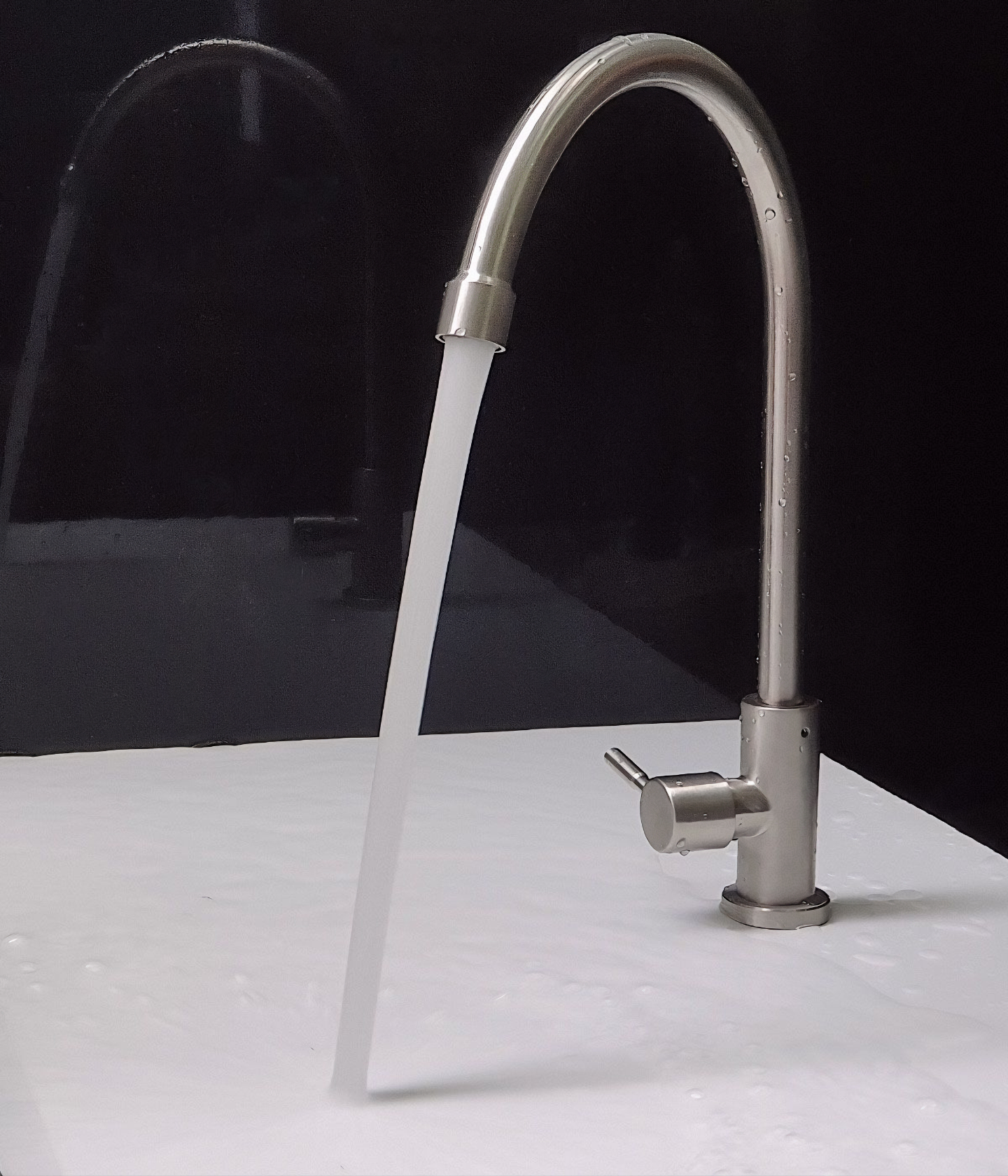 Vòi nước rửa chén lạnh KG50 inox304 cao cấp dùng cho mọi bồn rửa, tặng kèm dây cấp nước 40cm- Hàng chính hãng