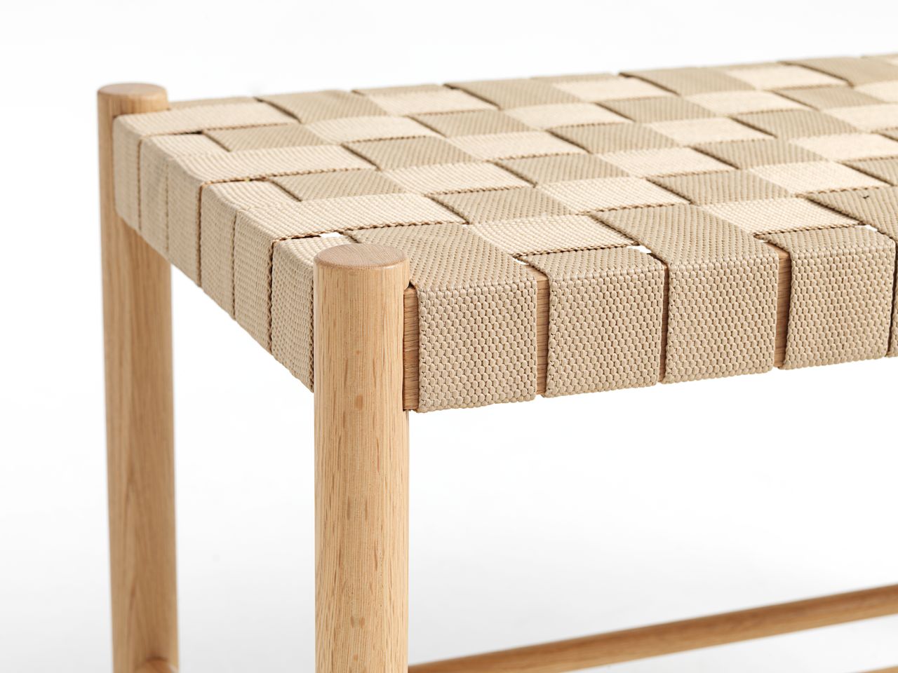 Ghế băng | JYSK Vadehavet | gỗ sồi/polyester | màu gỗ tự nhiên | R81xS35xC45cm