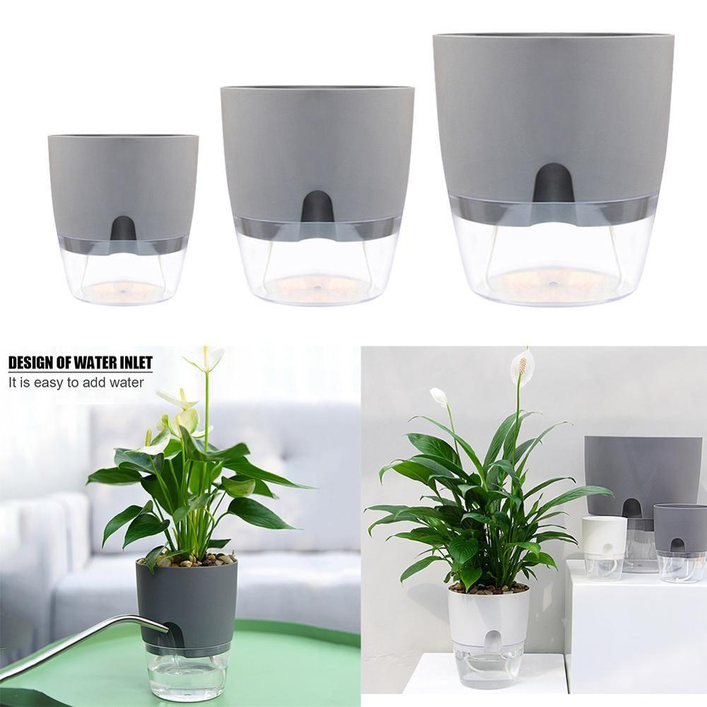 Chậu Trồng Cây Thông Minh Tự Tưới Nước Decor Văn Phòng, Phòng Làm Việc Siêu HOT