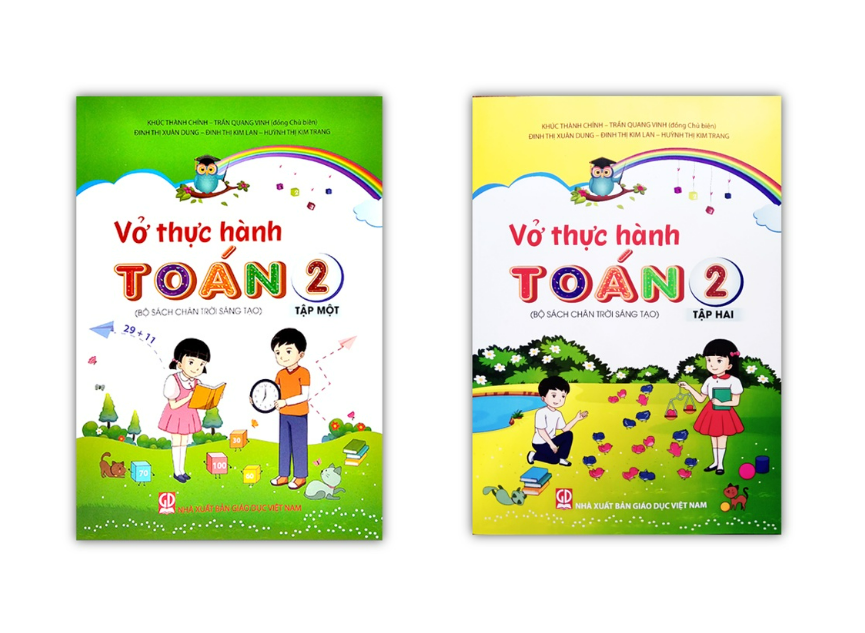 Sách - Combo Vở Thực Hành Toán Lớp 2 - Tập 1 + 2 (Bộ Sách Chân Trời Sáng Tạo)