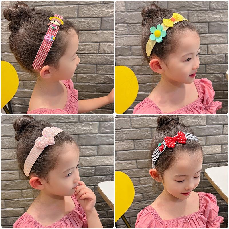Băng đô dán tóc cho bé gái phong cách Hàn Quốc nhẹ nhàng, đáng yêu