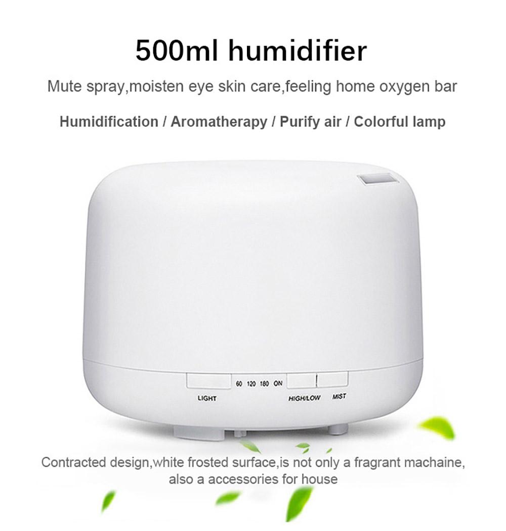 Điều Khiển Từ Xa Máy Tạo Độ Ẩm Không Khí Khuếch Tán Tinh Dầu 500ML Đèn LED Hương Thơm Khuếch Tán Điện Siêu Mát Phun Sương Tạo Phun Sương Tạo Ẩm Hình Ếch Con