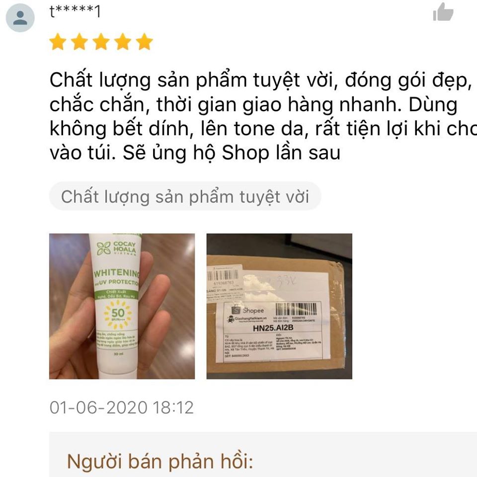 Kem Chống Nắng Bơ Nghệ Kiềm Dầu, Chống Thấm Nước, Nâng tông da SPF50+ PA+++ 30ml