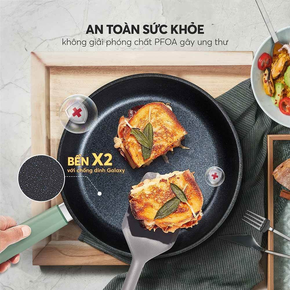 Chảo Chống Dính Siêu Bền Elmich Hera Ii EL-5940sk Size 20,24,26cm, Hàng Chính Hãng, Tay Cầm Cách Nhiệt - JoyMall