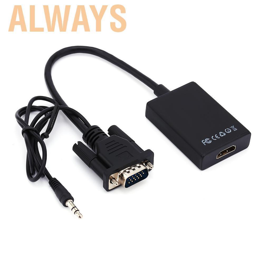Bộ cáp chuyển đổi từ giác cắm VGA 3.5mm sang cổng HDMI