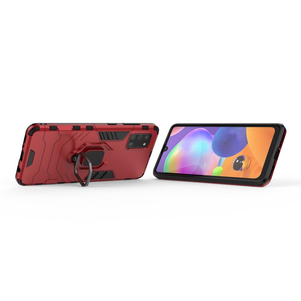 Ốp lưng cho Samsung A31 iron man chống sốc kèm nhẫn xoay chống xem video bảo vệ camera