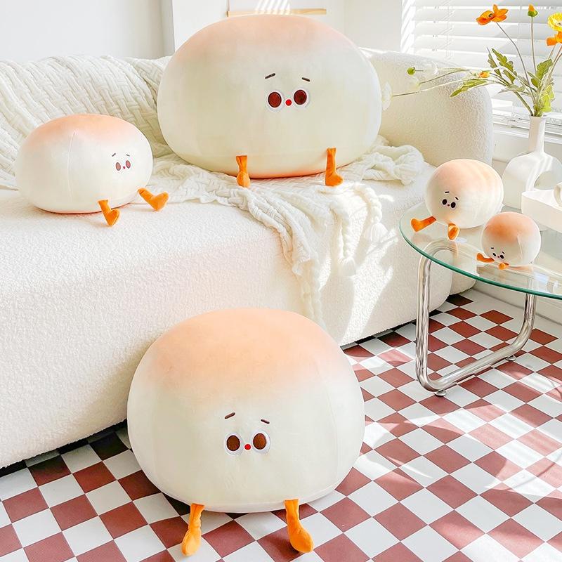 Gấu bông bánh bao chất bông mềm dáng tròn trang trí sofa gối ôm tựa lưng kích thước từ 10-60cm