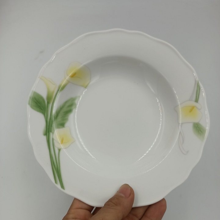 Đĩa Sứ Hoa Vàng Hàng Nhập Khẩu Cao Cấp