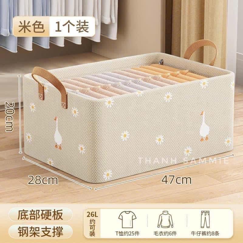 HỘP ĐỰNG ĐỒ, ĐỰNG QUẦN ÁO CÓ KHUNG SẮT SIÊU CHẮC CHẮN