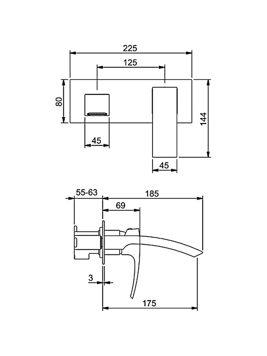 VÒI LAVABO CAO CẤP ÂM TƯỜNG GAPPO G1007-2