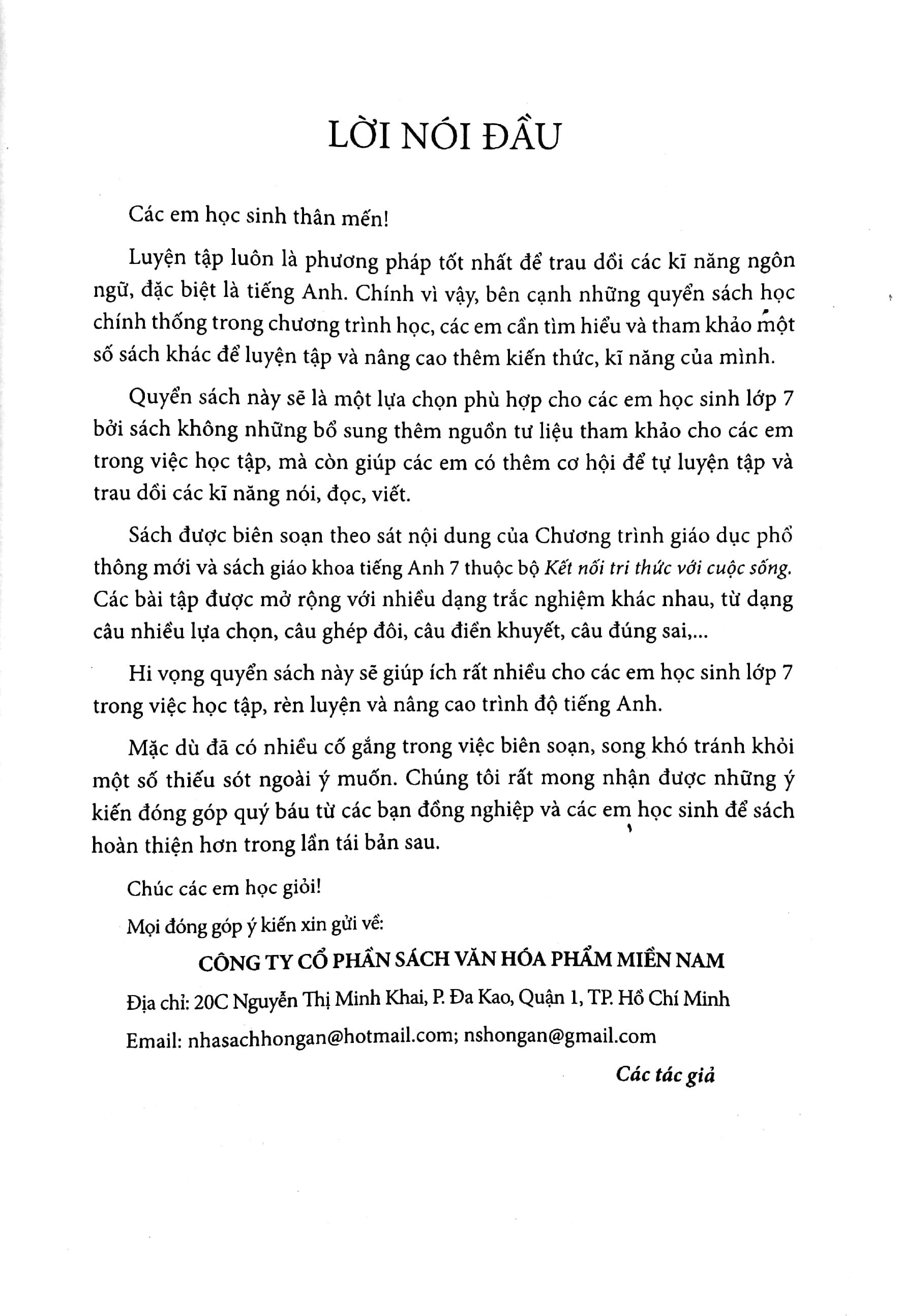 702 Câu Trắc Nghiệm Tiếng Anh 7