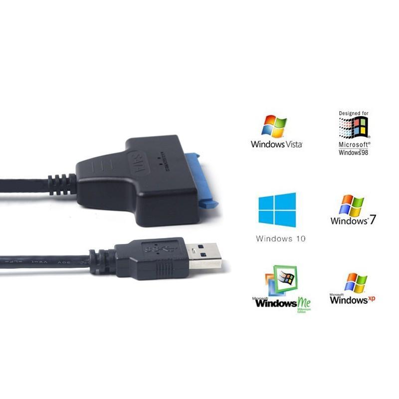 Dây cáp chuyển đổi USB 3.0 sang Sata 22 chân 2.5 inch HDD DVD CD Rom