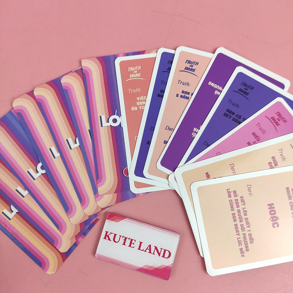 Bộ bài Lói Hay Lèm cho cặp đôi phiên bản Pastel 30 lá thách hay thật Truth Or Dare