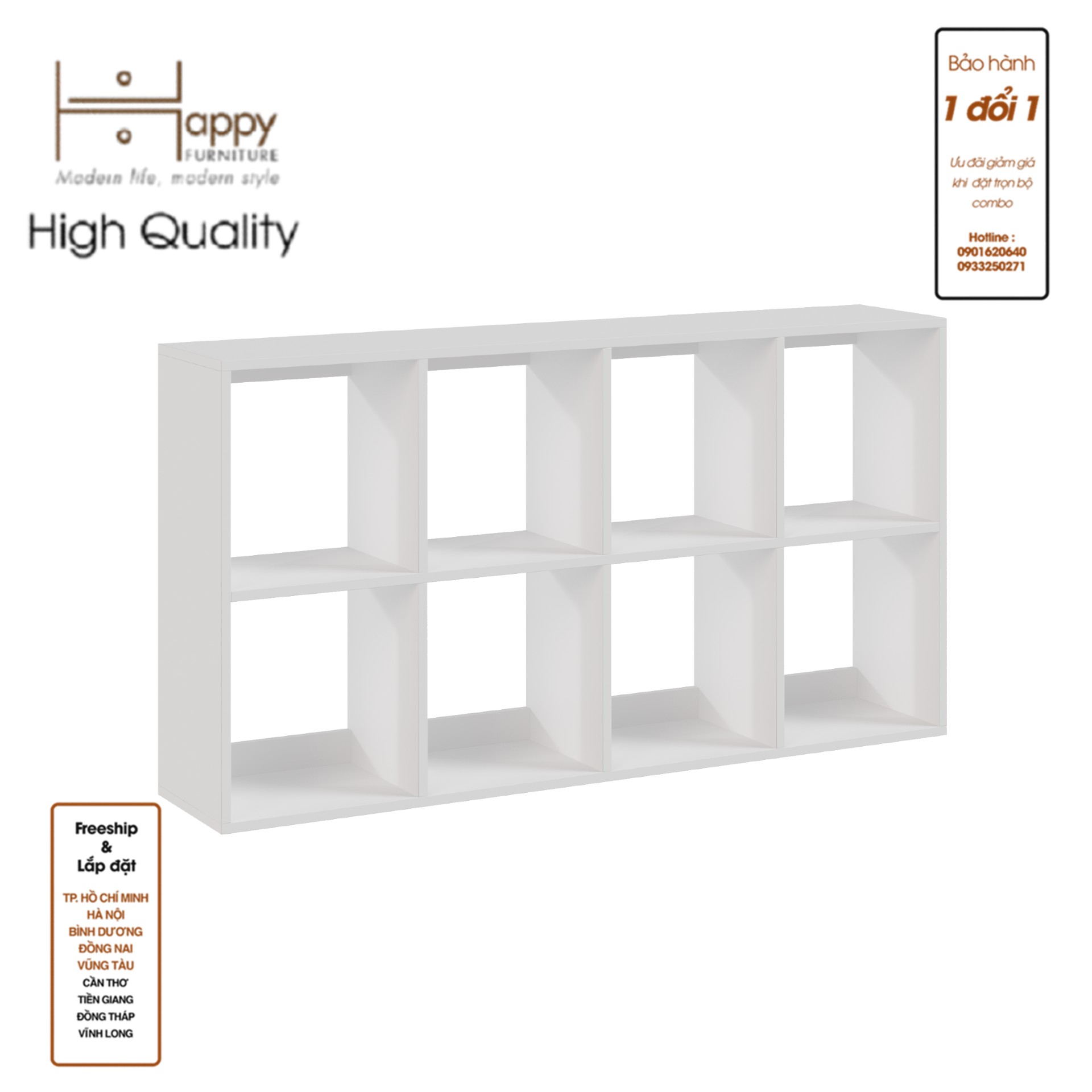 [Happy Home Furniture] ZANE , Kệ sách 2x4, 140cm x 28cm x 75cm ( DxRxC), KSA_038