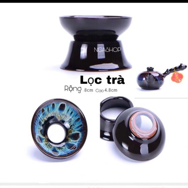 Bộ ấm chén pha trà đẹp gốm sứ cao cấp, hoả biến 10-16 chi tết màu nâu đen