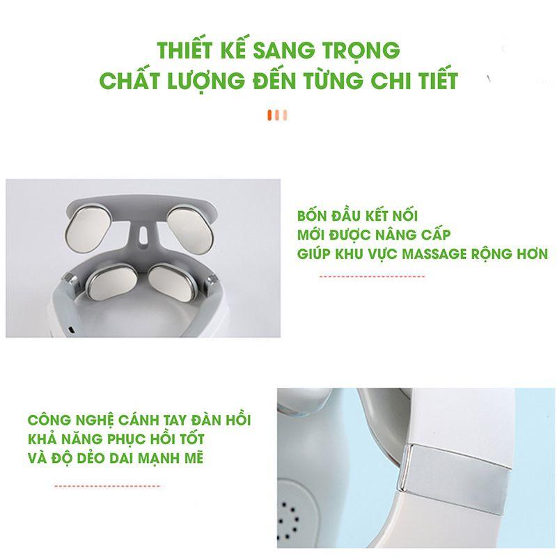 Máy Mát Xa Cổ Vai Gáy TAKARA, Massage Giảm Đau Mỏi Với 4 Chế Độ Massage Và 16 Mức Độ Điều Chỉnh JT008