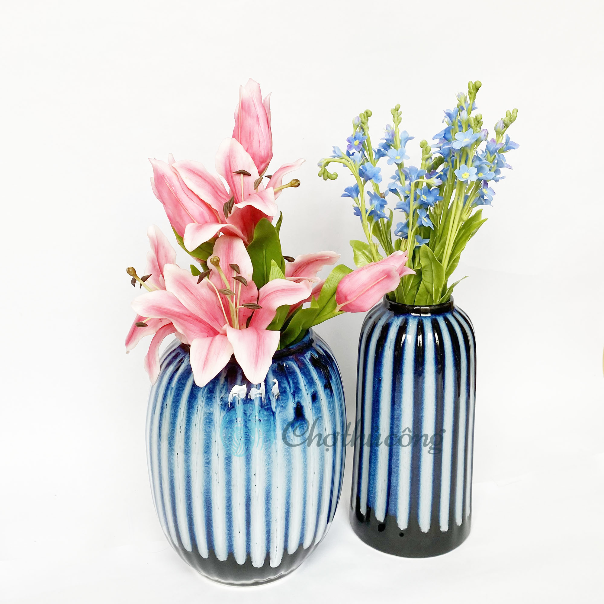 Bình hoa gốm men hỏa biến - Lọ hoa decor gốm bát tràng, bình gốm cắm hoa cao cấp trang trí vintage handmade