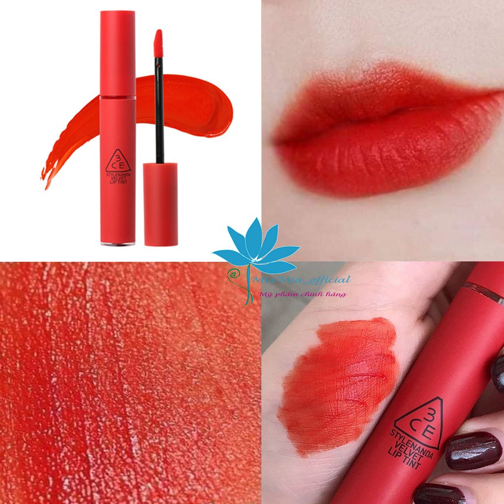 Son Kem Tint 3CE Velvet Lip Childlike – Màu Đỏ Cam Tươi Tắn Tôn Da Bền Màu Lâu Trôi