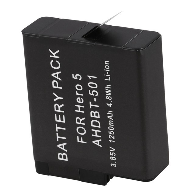 ROGTZ Pin Cho Camera Action Gopro Hero 5/6/7 Li-ion 1250mAh AHDBT-501 - Hàng Nhập Khẩu