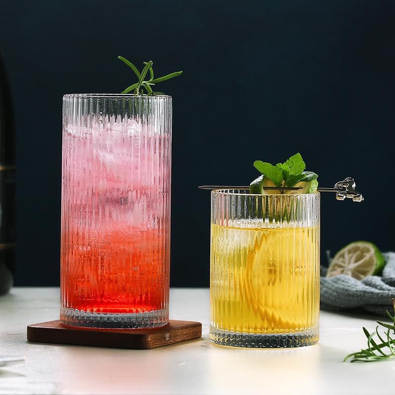Ly thủy tinh trụ sọc đứng 300ML decor nước cho quán siêu hot - Mã 309H