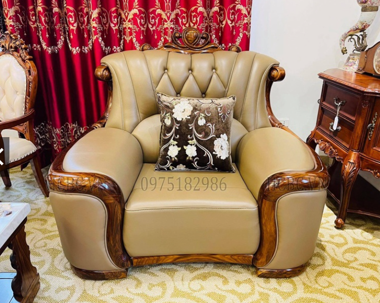 Bộ SOFA mang phong cách Tân Cổ Điển đậm chất Châu Âu SOFA-G1-8805-MS kiến tạo không gian quý tộc cho phòng khách nhà bạn