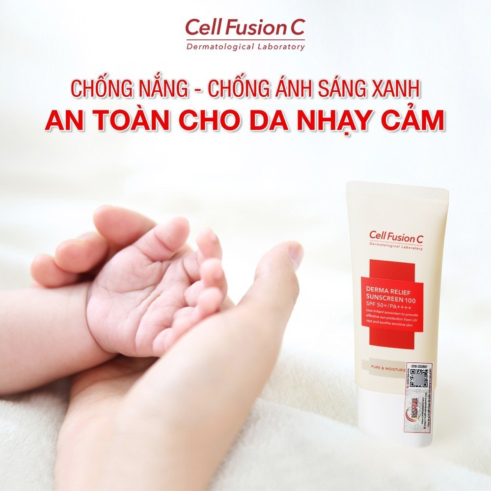 Kem chống nắng Cell Fusion C Derma Relief Suncreen 100 SPF50+ PA+++TẶNG 1 mặt nạ Sexylook (Nhập khẩu)