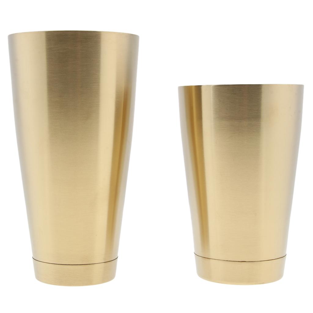 Cocktail Shaker Set Stainless Steel Bartender Boston Shaker Pourers Black