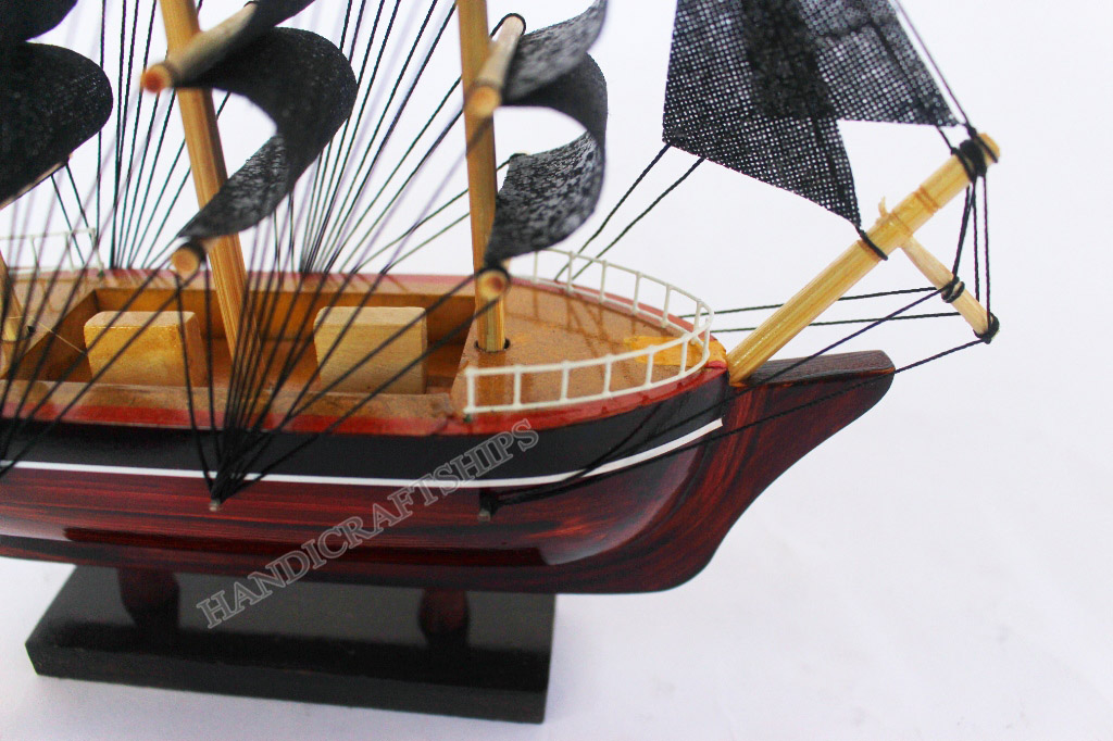 (Sẵn sàng trưng bày) Thuyền gỗ trang trí bàn học 20cm nhỏ xinh - có hỗ trợ ship