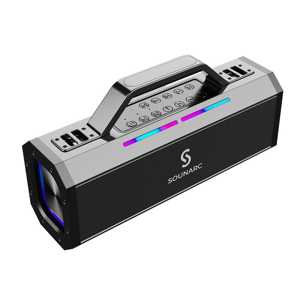 Loa Karaoke Bluetooth 5.0 Sounarc K1 + 2 Micro Không Dây Công Suất 150W | Pin 18000mAh tích hợp | Chống nước IPX6 | Hỗ Trợ Thẻ Nhớ TF, Micro, USB, AUX - Hàng chính hãng