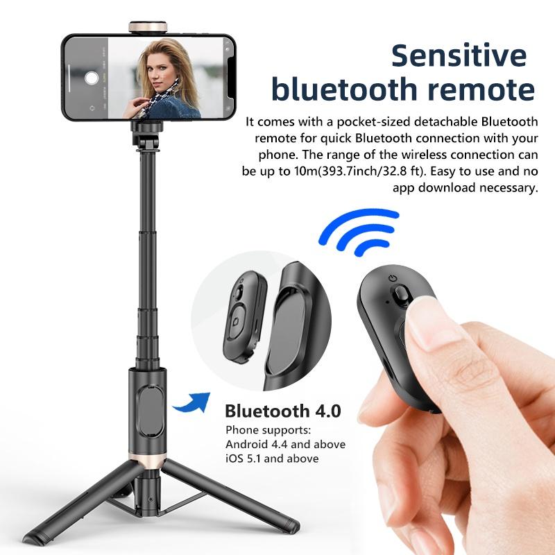 Gậy Tự Sướng Bluetooth Không Dây Q12 Có Thể Mở Rộng Kèm Điều Khiển Từ Xa Cho iPhone 13 Pro Max