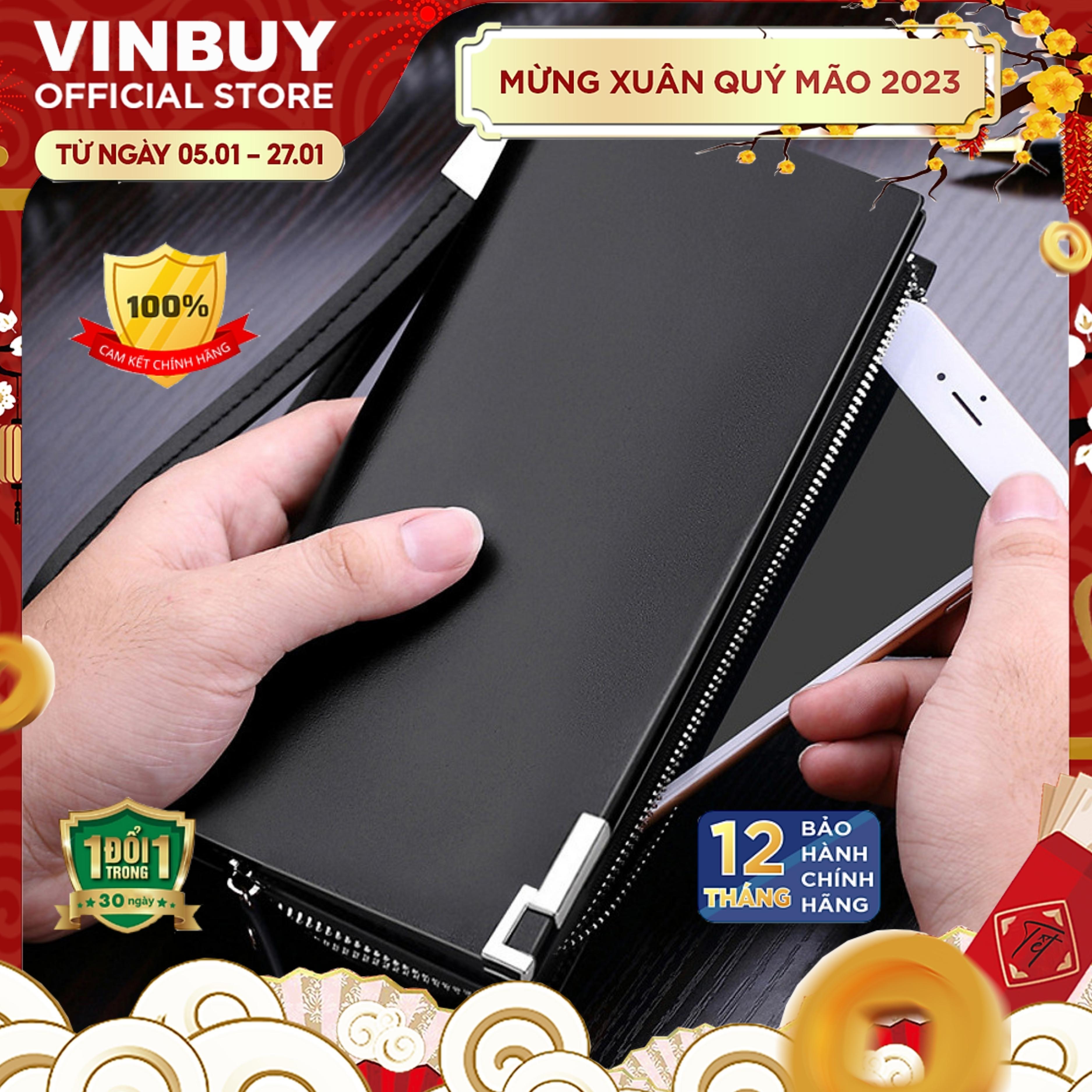 Ví Nam, Nữ Cầm Tay Cao Cấp VinBuy – Bóp Nam, Nữ Kiểu Dáng Sang Trọng Cao Cấp Dành Cho Doanh Nhân – Hàng Chính Hãng VinBuy