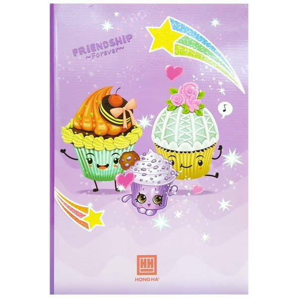 Tập Vở Sinh Viên Hồng Hà 4 ô ly 200 trang 80gsm South Star Cupcake