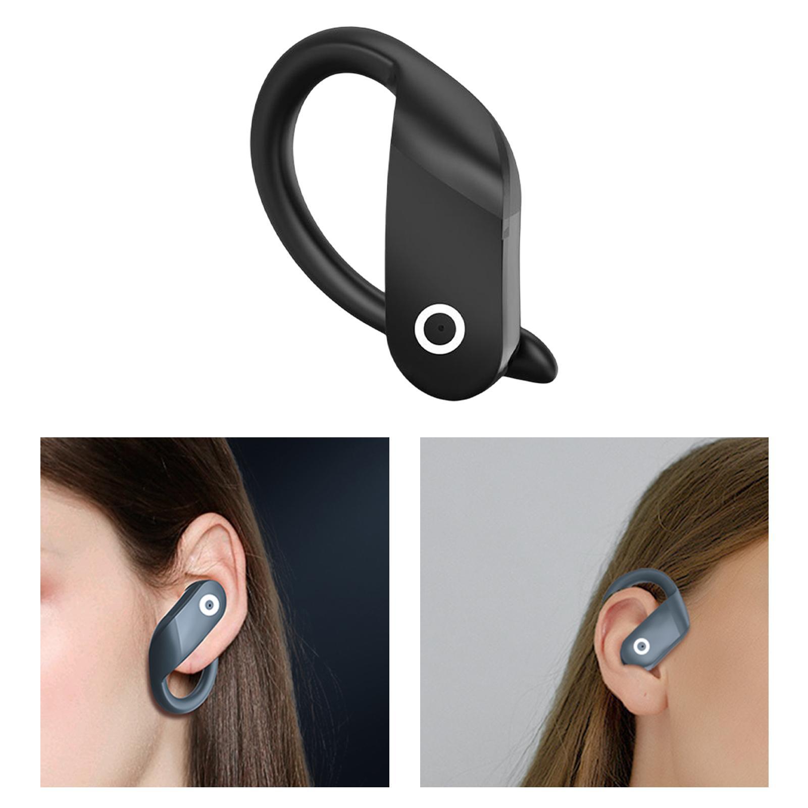 Headset Earpiece Business Earphone Ear Hook Waterproof Headphone for Yoga Black