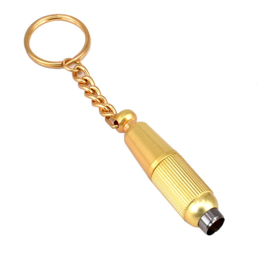 Metal Cigar Punch Keychain Hole Cutters Father's Gift Gold