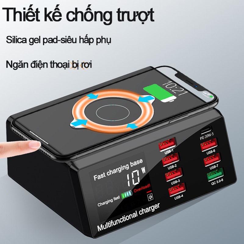 Sạc báo dòng X9 hỗ trợ sạc không dây (8 cổng)