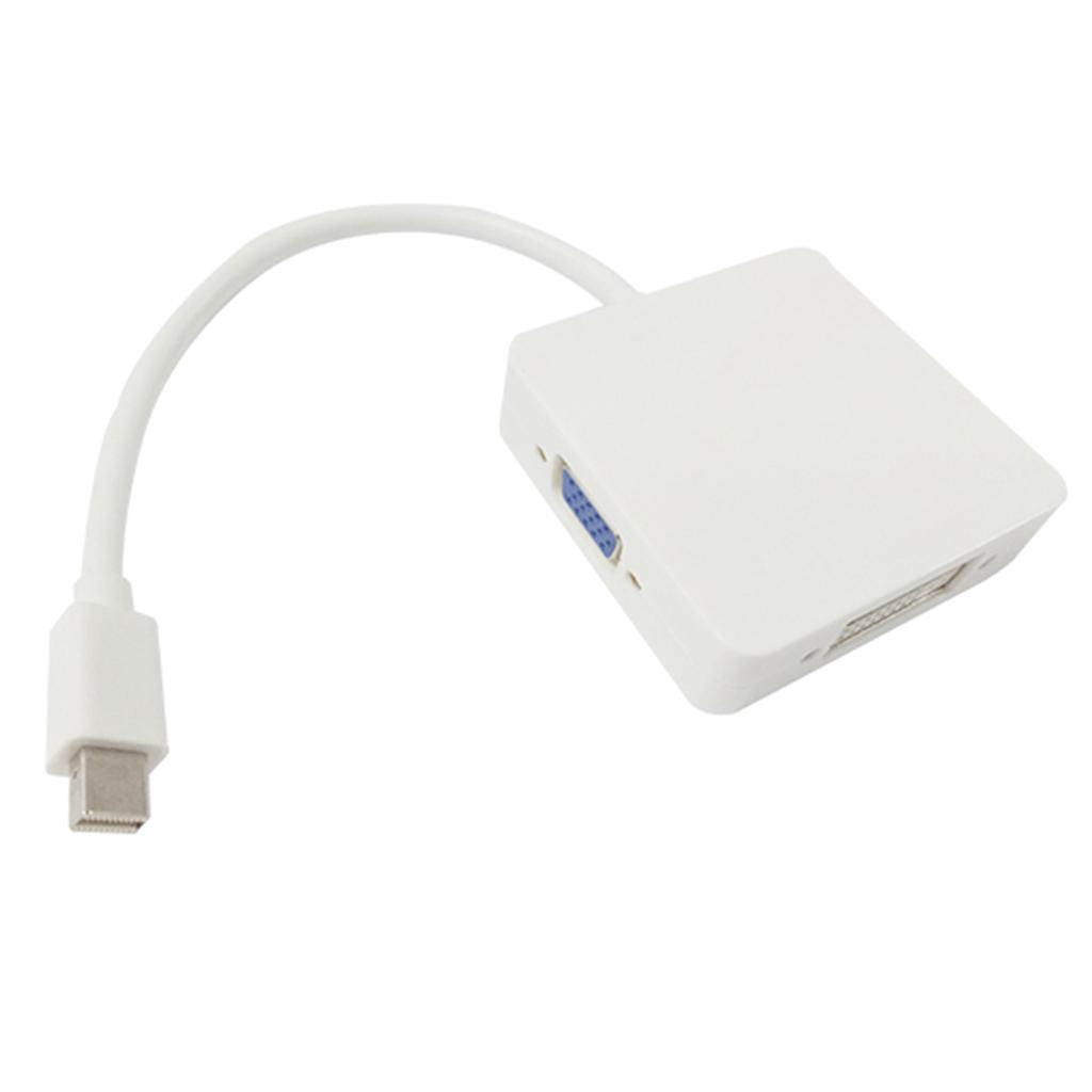 3 In 1 Mini DP To DVI VGA HDMI Adapter Converter Full 4k X 2k Resolution