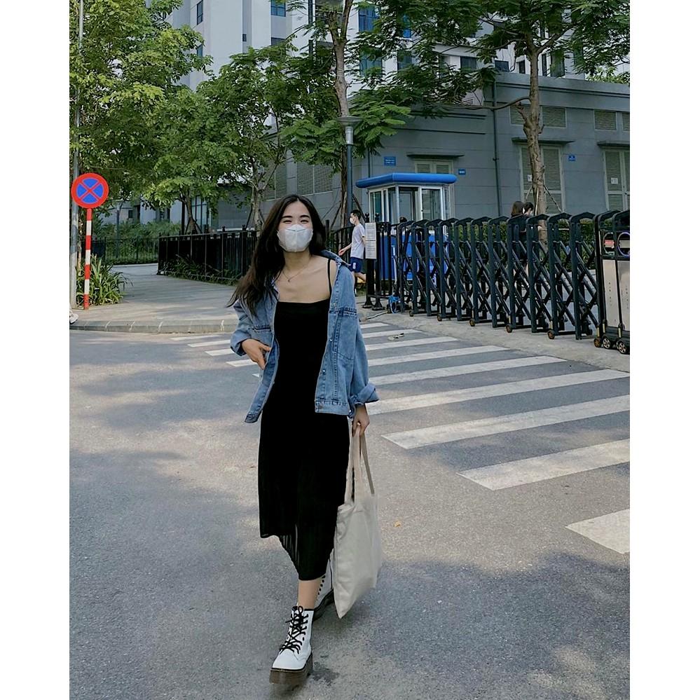 Áo khoác DENIM JACKETS FORM OVERSIZE 2 túi bụng siêu chất