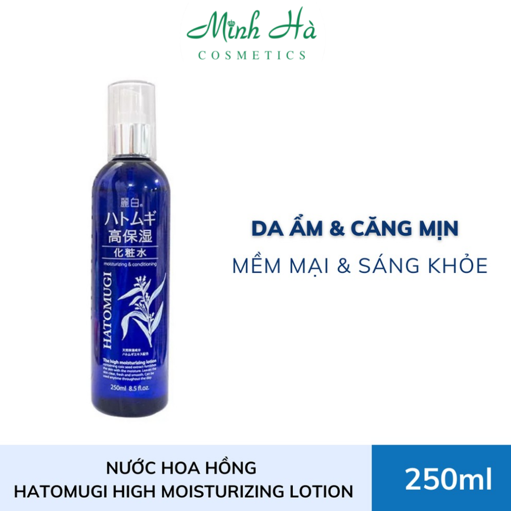 Nước hoa hồng Reihaku Hatomugi High Moisturizing Lotion 250ml giúp dưỡng ẩm và sáng da