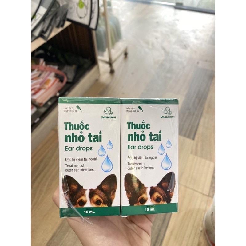 Thuốc nhỏ tai Vemedim dùng cho viêm tai ngoài dùng cho chó mèo