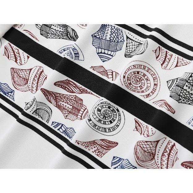 Áo polo nam thời trang FASHION EKING CLOTHING x HOKO thiết kế phối màu trắng sọc hoa văn - chất liệu Poli Cá Sấu Xịn Sò